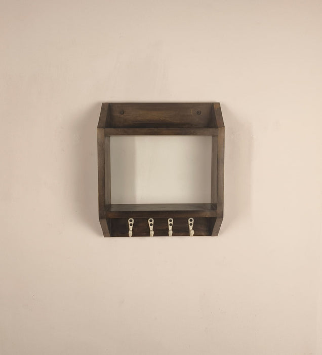Kingston Wooden Wall Shelf Organiser with Key Holders