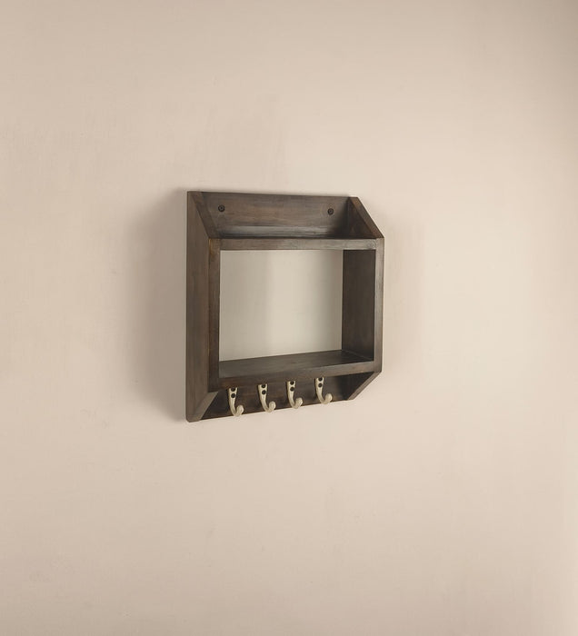 Kingston Wooden Wall Shelf Organiser with Key Holders