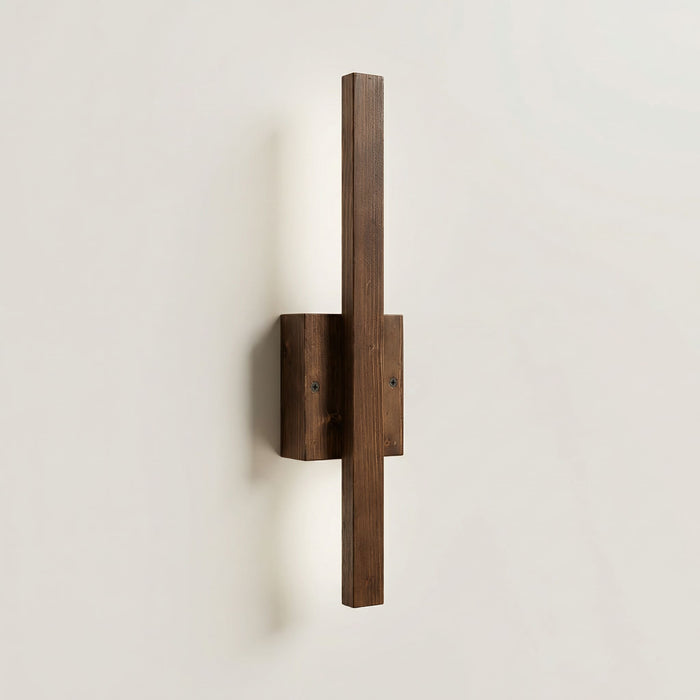 Lineo Brown Wooden LED Wall Light