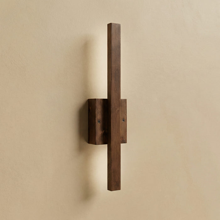 Lineo Brown Wooden LED Wall Light