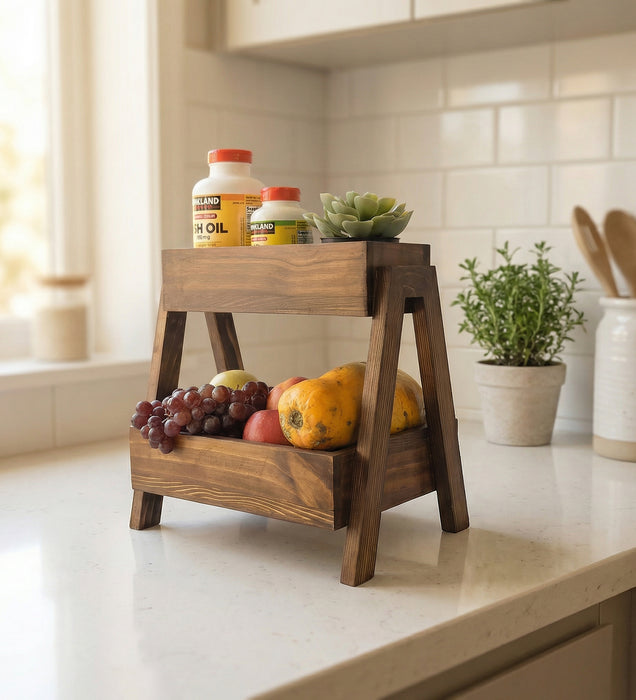 Louisa Wooden Kitchen Countertop Organiser