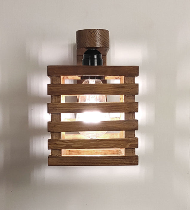 Lyon Brown Wooden Wall Light