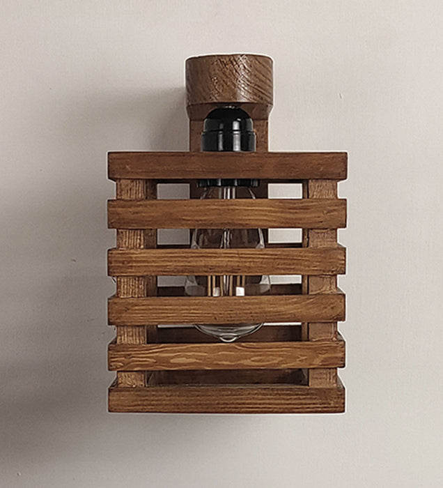 Lyon Brown Wooden Wall Light