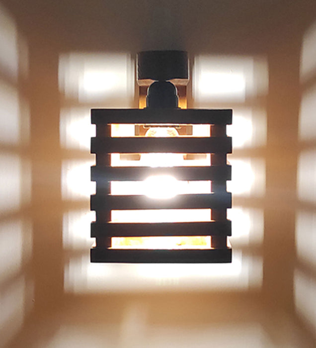 Lyon Brown Wooden Wall Light