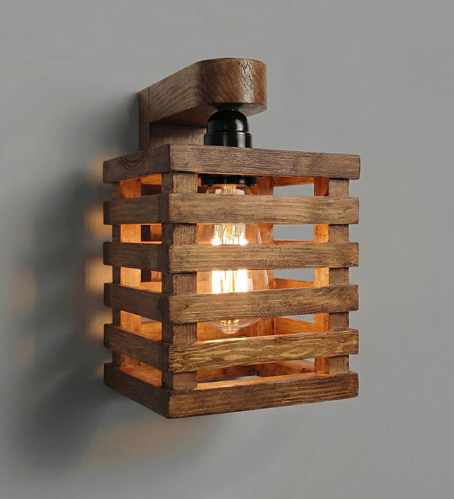 Lyon Brown Wooden Wall Light