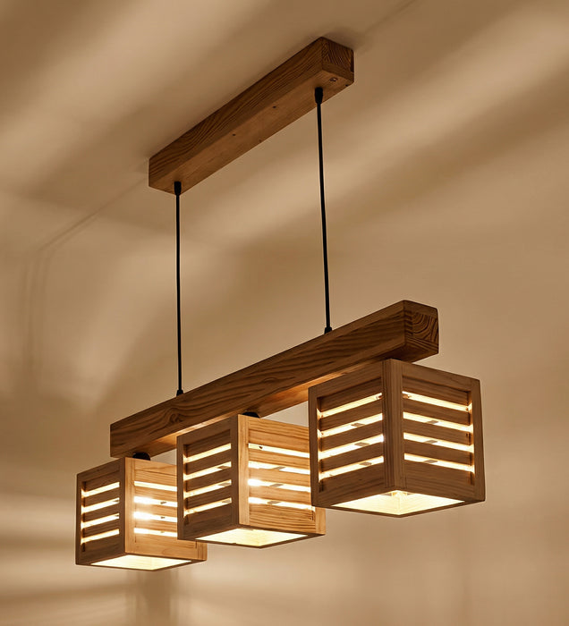Lyon Beige Wooden Series Hanging Lamp