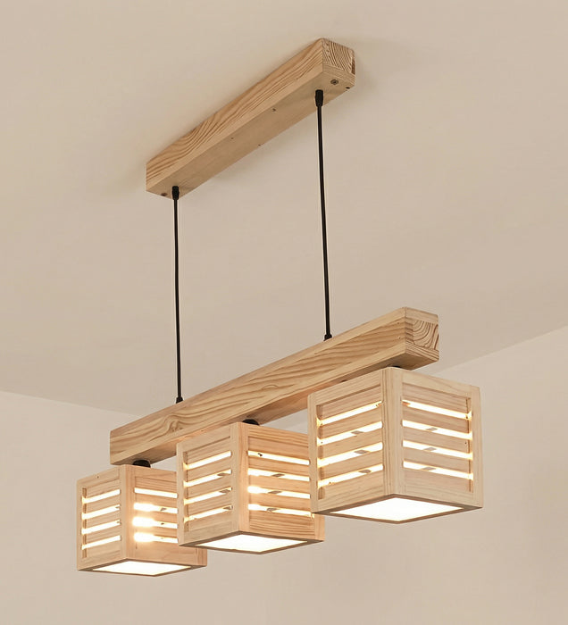Lyon Beige Wooden Series Hanging Lamp