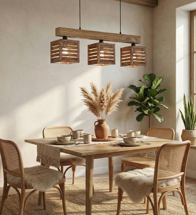 Lyon Brown Wooden Series Hanging Lamp