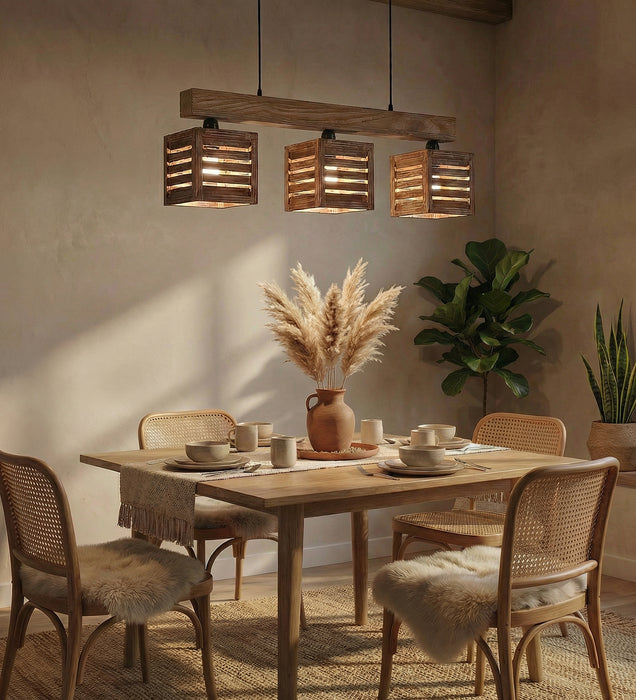 Lyon Brown Wooden Series Hanging Lamp