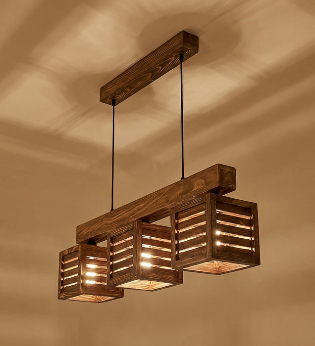Lyon Brown Wooden Series Hanging Lamp