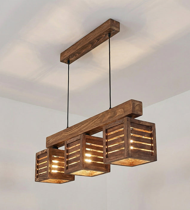 Lyon Brown Wooden Series Hanging Lamp