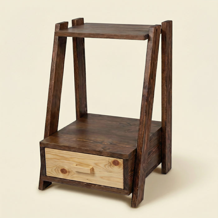 Max Brown Solid Wood End Table