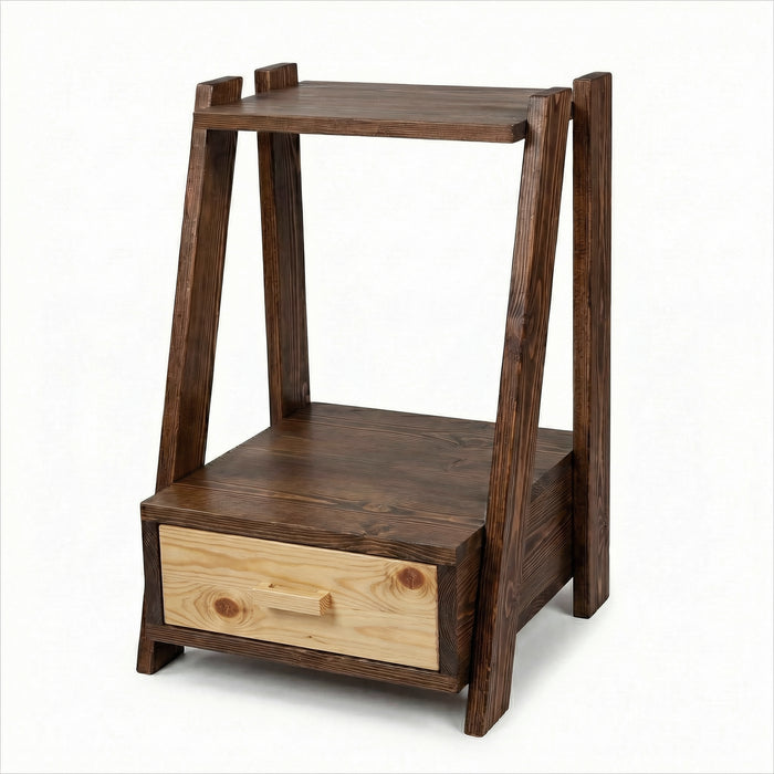 Max Brown Solid Wood End Table