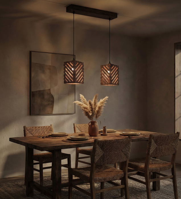 Oblique Brown 2 Series Hanging Light