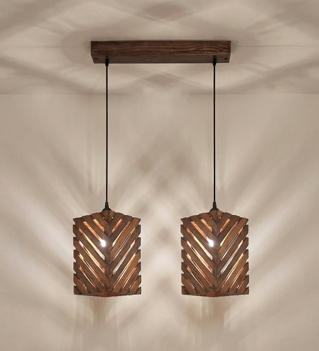 Oblique Brown 2 Series Hanging Light