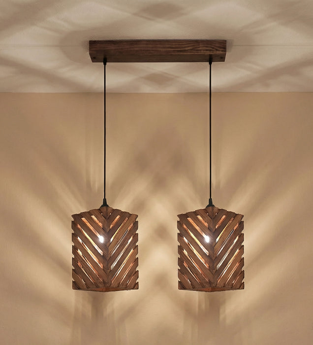 Oblique Brown 2 Series Hanging Light