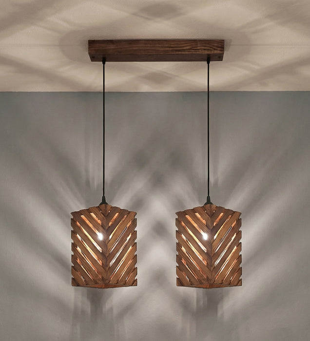 Oblique Brown 2 Series Hanging Light