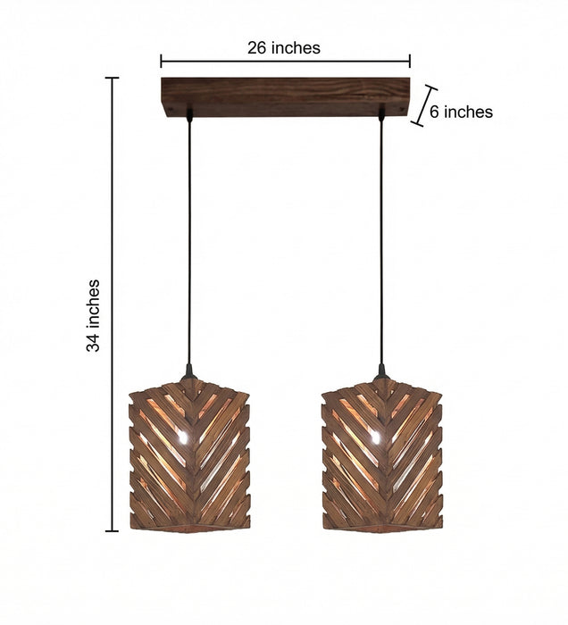 Oblique Brown 2 Series Hanging Light