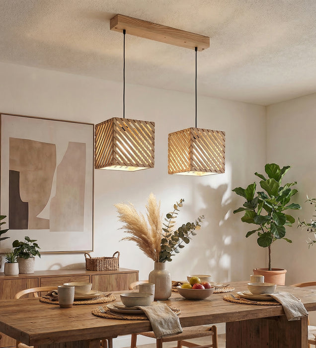 Oblique Beige 2 Series Hanging Light