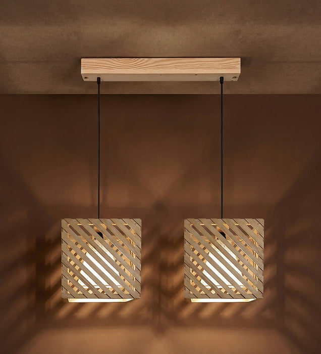 Oblique Beige 2 Series Hanging Light