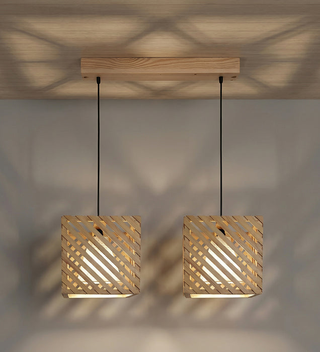 Oblique Beige 2 Series Hanging Light