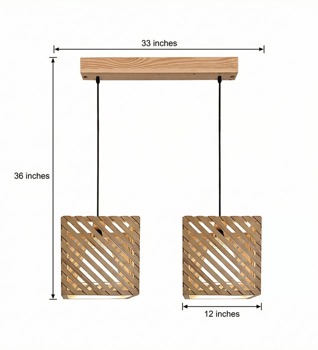 Oblique Beige 2 Series Hanging Light