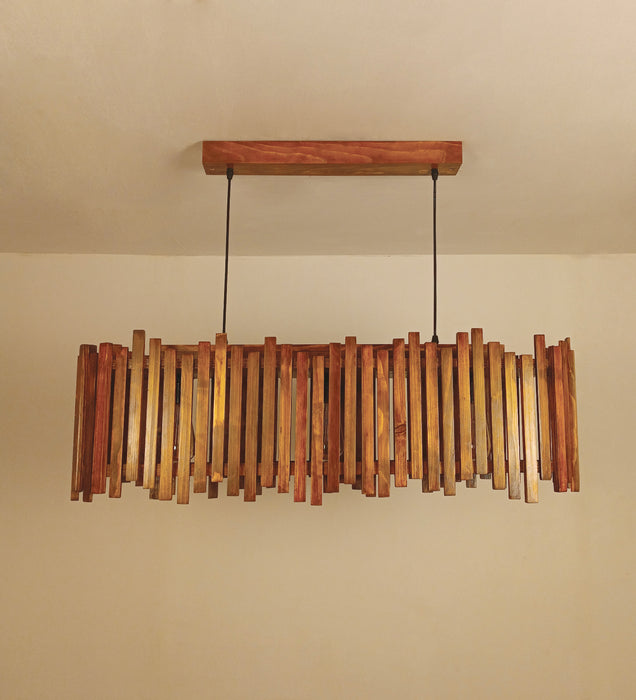 Palisade 36 Centrum Brown Wooden 3 Series Hanging Lamp