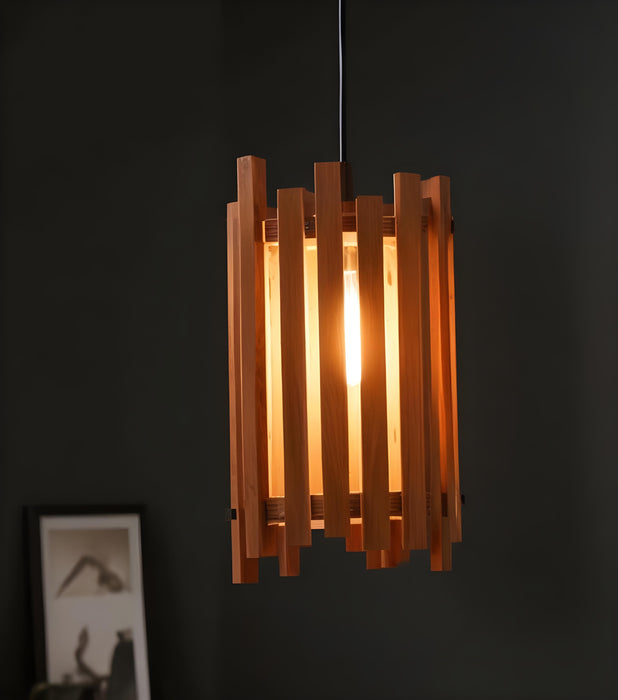 Palisade Brown Wooden Single Hanging Lamp