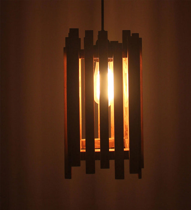 Palisade Brown Wooden Single Hanging Lamp