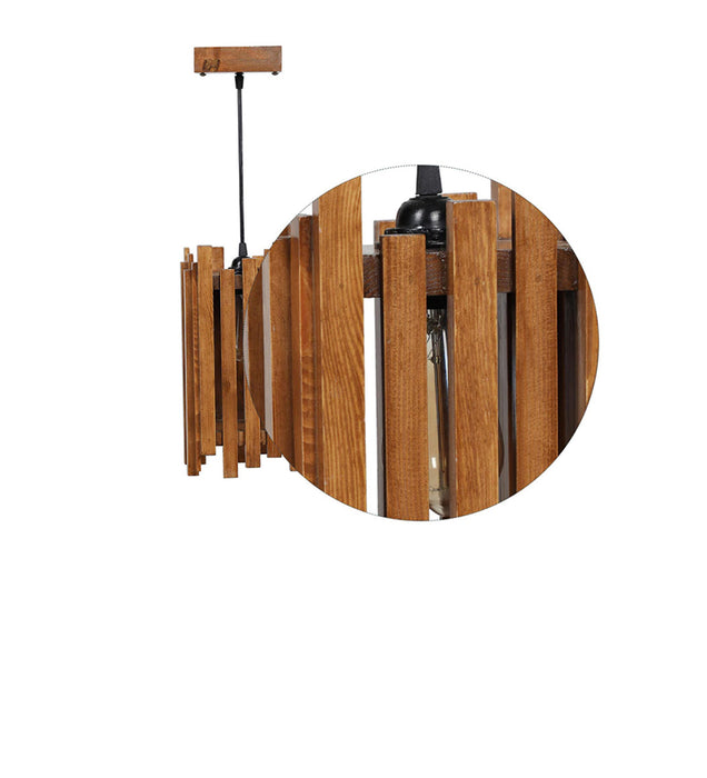 Palisade Brown Wooden Single Hanging Lamp