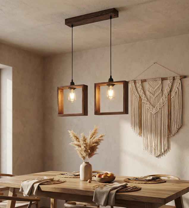 Quattro Brown 2 Series Hanging Light