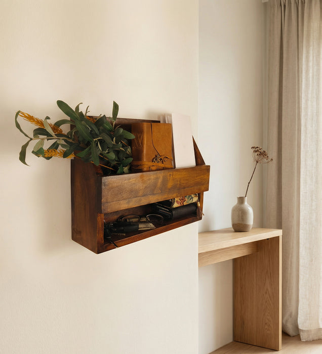 Riverdale Wooden Wall Shelf Organiser