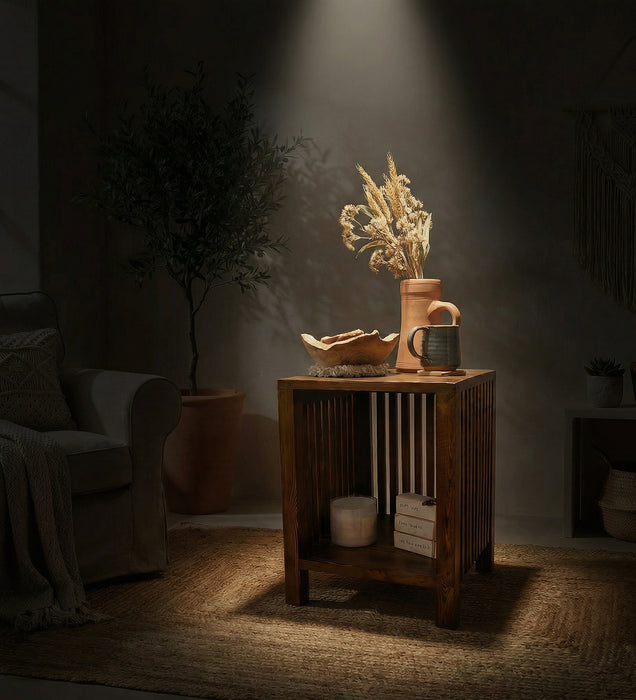 RUFUS Solid Wood End Table