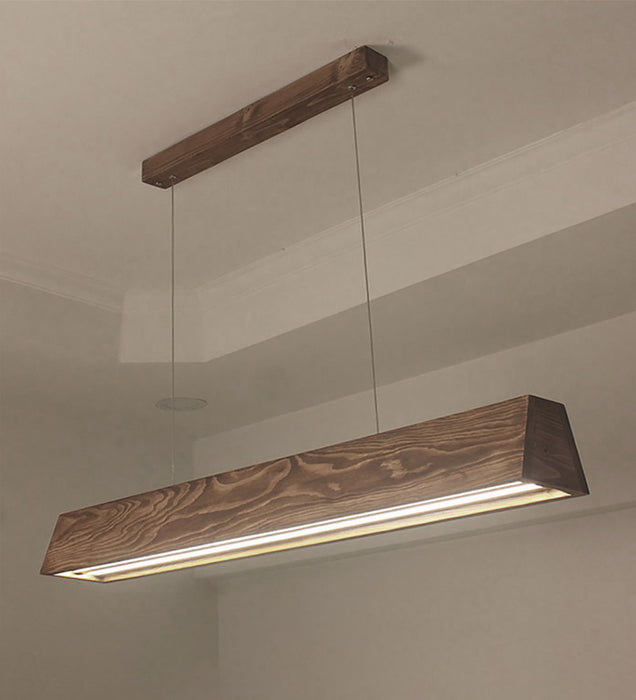 Sirius 24 Brown Wooden LED Hanging Lamp