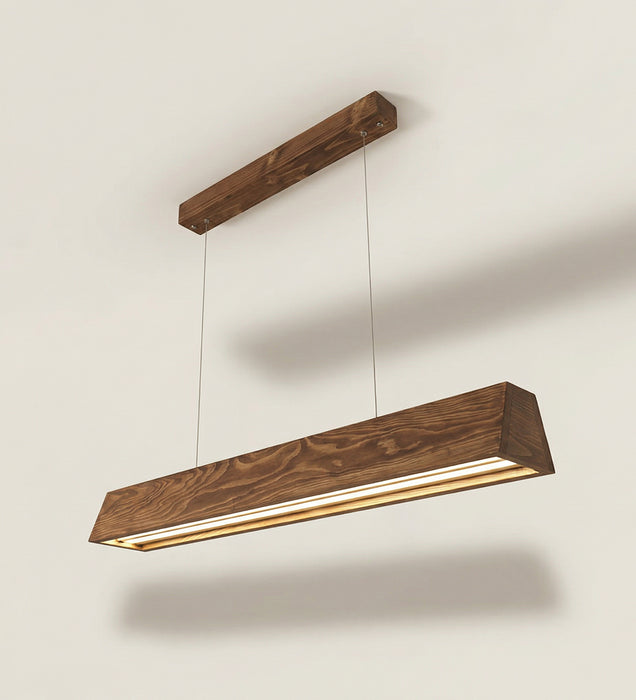 Sirius 36 Brown Wooden LED Hanging Lamp