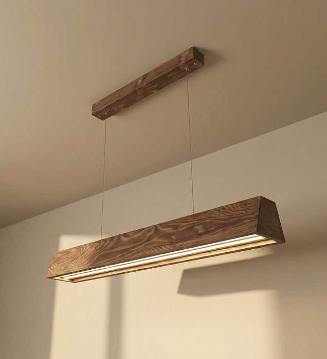 Sirius 36 Brown Wooden LED Hanging Lamp