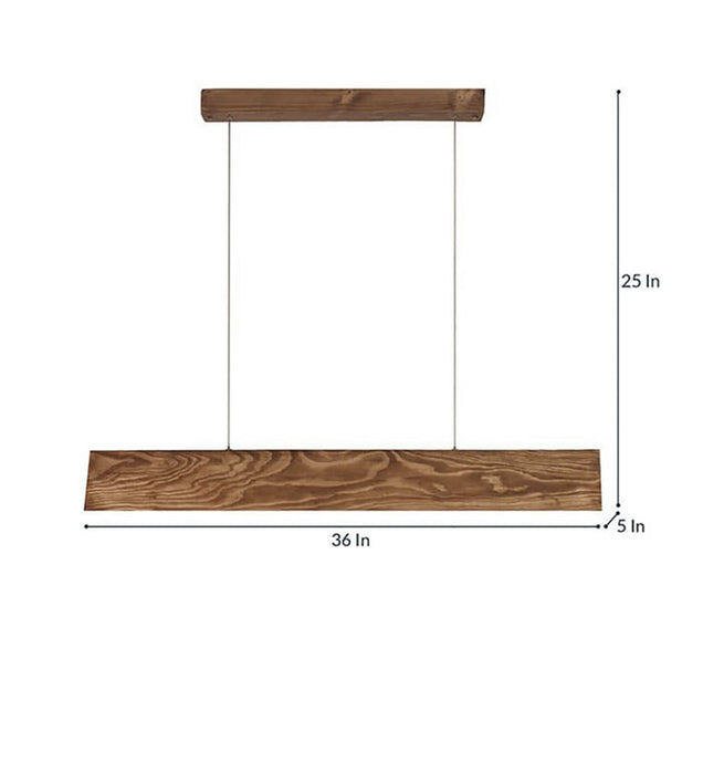 Sirius 24 Brown Wooden LED Hanging Lamp