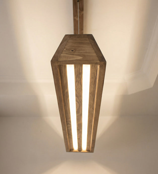 Sirius 36 Brown Wooden LED Hanging Lamp