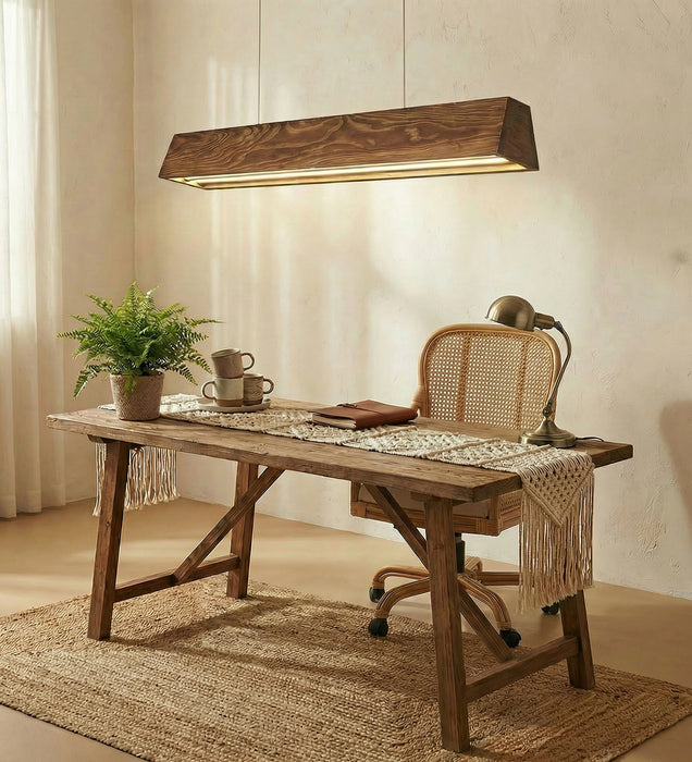 Sirius 48 Brown Wooden LED Hanging Lamp