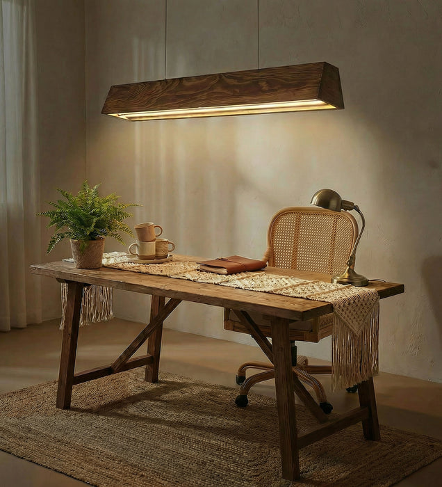 Sirius 48 Brown Wooden LED Hanging Lamp