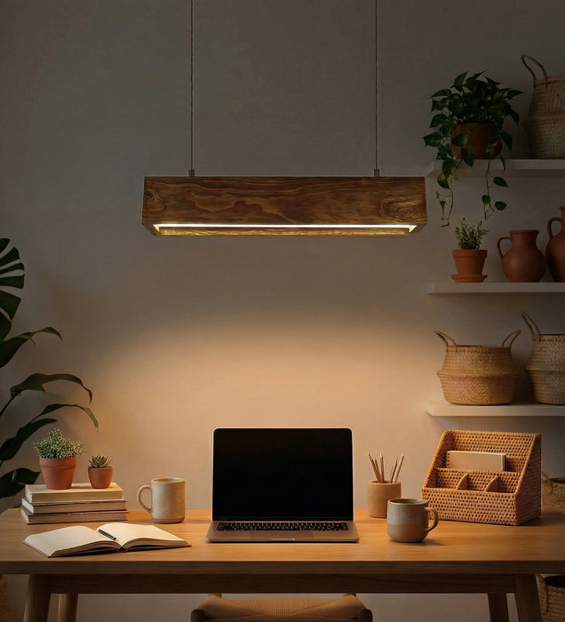 Sirius 24 Brown Wooden LED Hanging Lamp