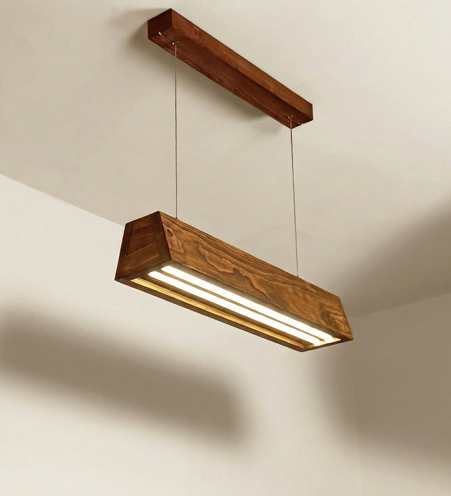 Sirius 24 Brown Wooden LED Hanging Lamp