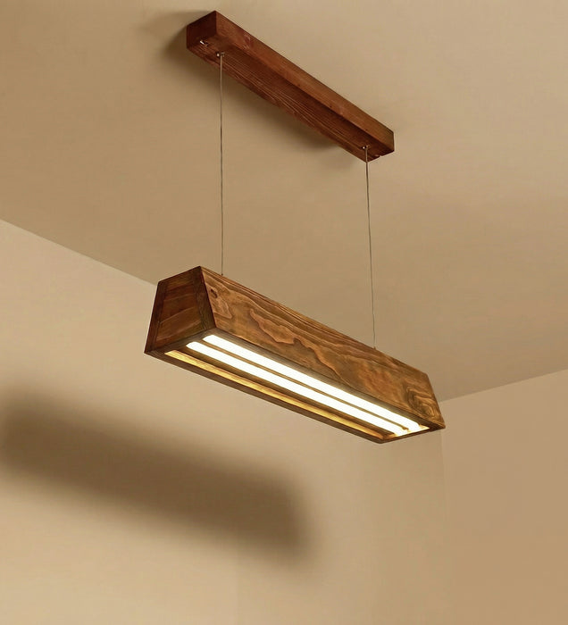 Sirius 24 Brown Wooden LED Hanging Lamp