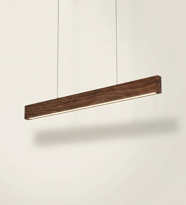 Slimline 36 Brown Wooden LED Hanging Lamp