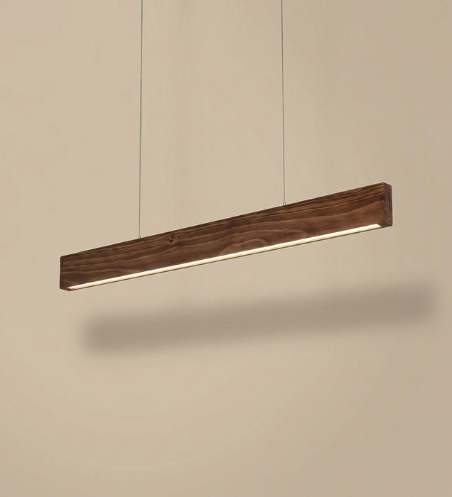 Slimline 36 Brown Wooden LED Hanging Lamp