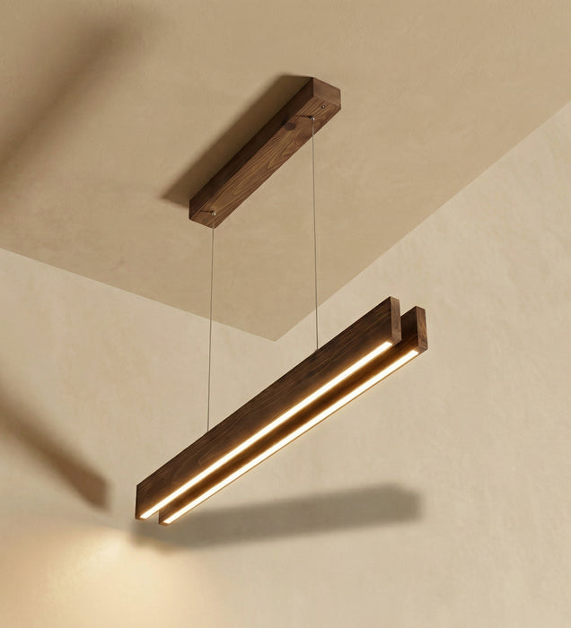 Slimline 36 DUO Wooden LED Hanging Lamp
