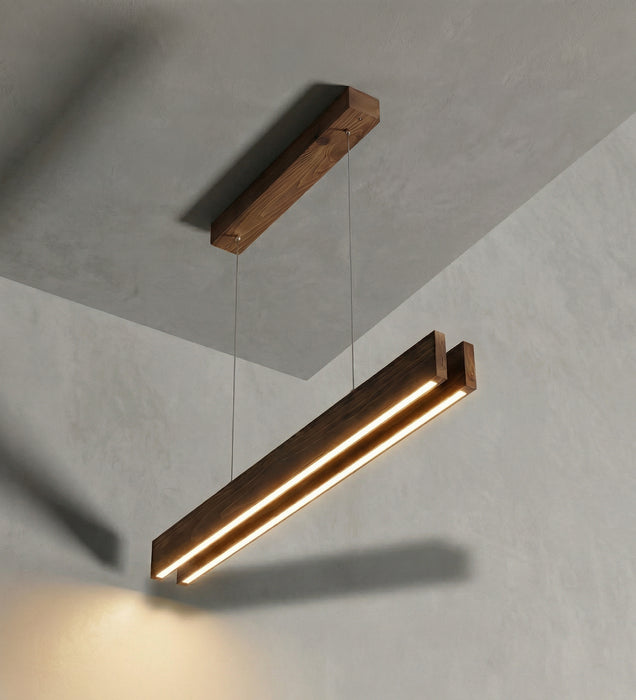 Slimline 36 DUO Wooden LED Hanging Lamp