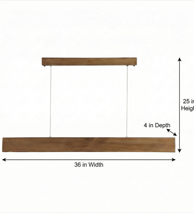 Slimline 36 DUO Wooden LED Hanging Lamp