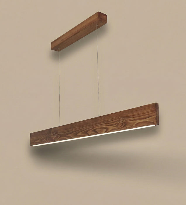 Slimline 48 Brown Wooden LED Hanging Lamp
