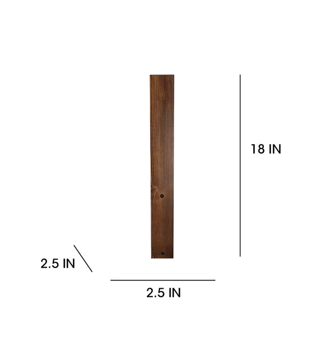 Slimline Brown Wooden LED Wall Light